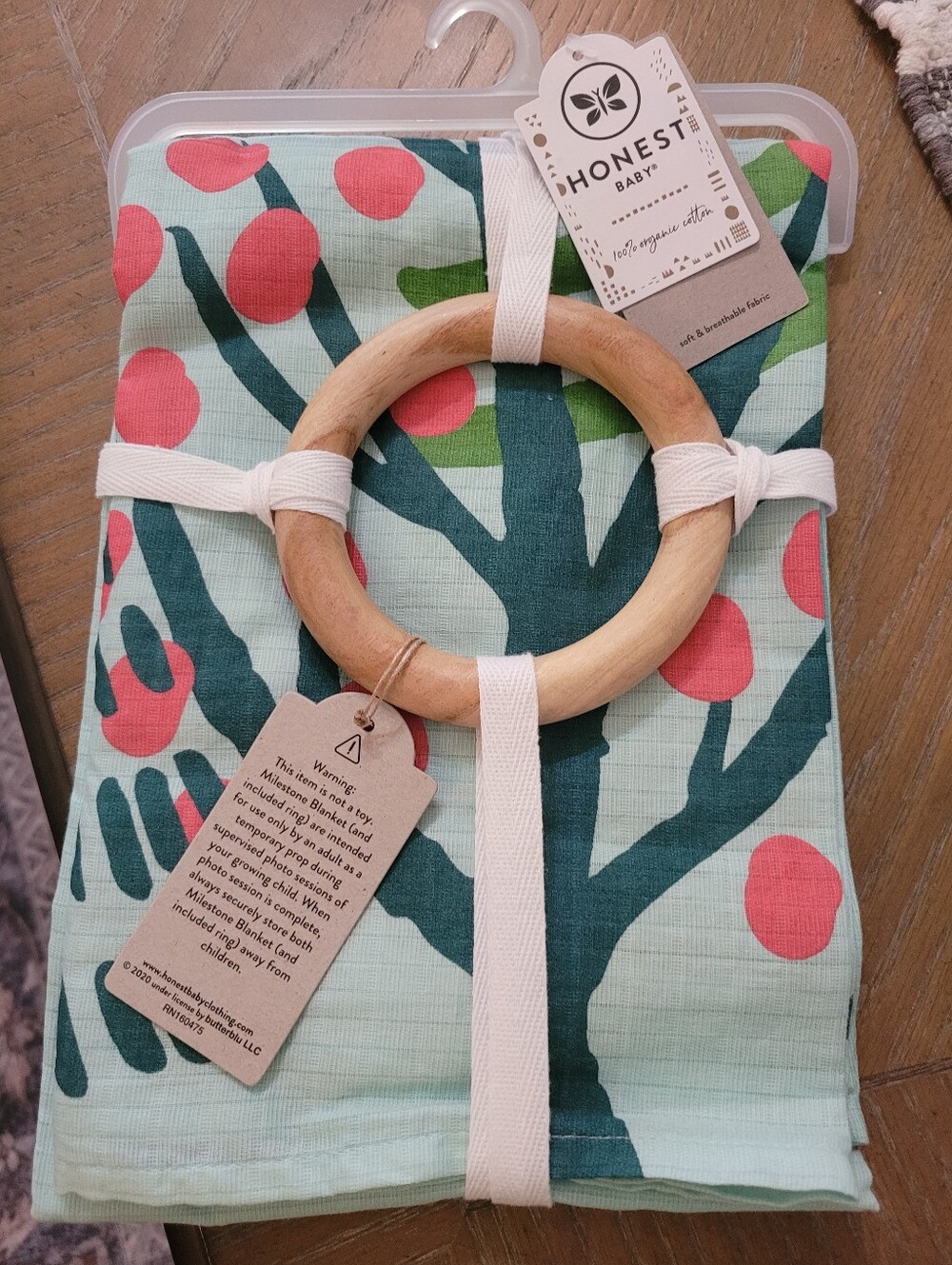Honest Baby Milestones Blankets 100% Organic Cotton New With Tag!